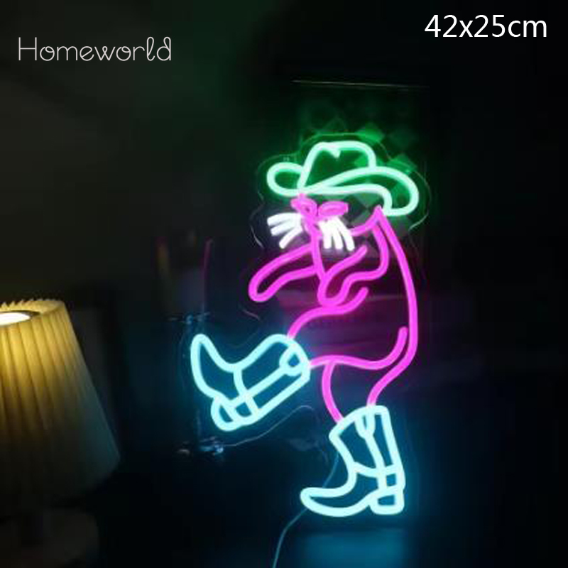 Party Games Shop - Cowboy gato sinal de luz néon