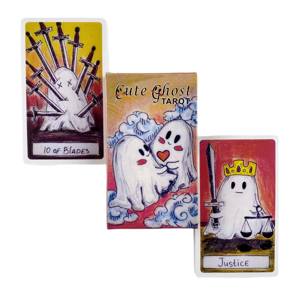 Party Games Adult Birthday - Baralho de tarô fantasma fofo, conjunto