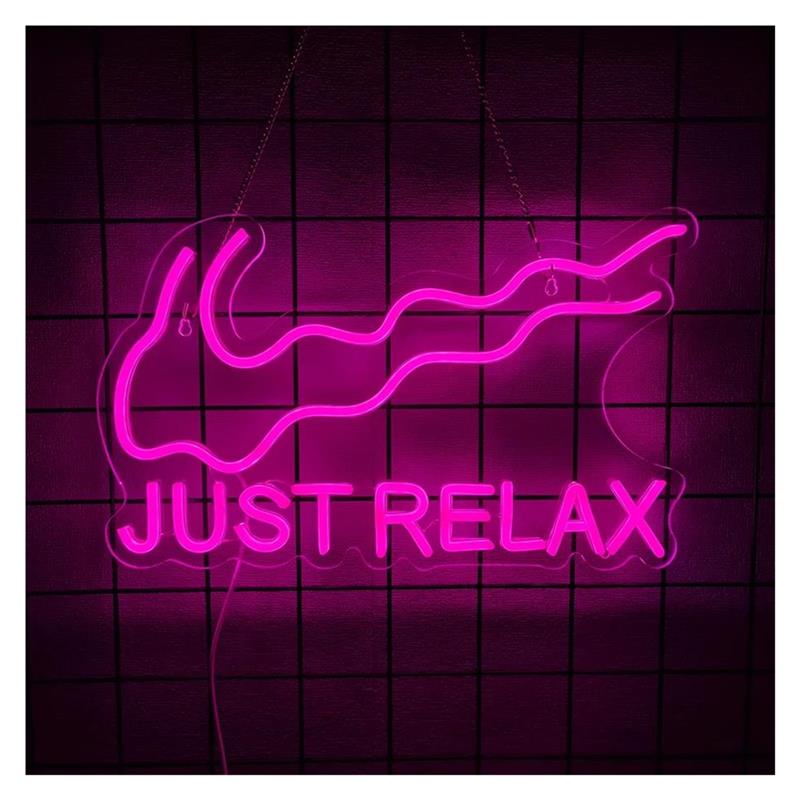 Party Games Shop - Letreiro Neon Just Relax para Yoga,
