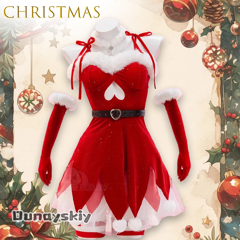 Party Games Online - Aoriginal vermelho natal elfo veludo vestido