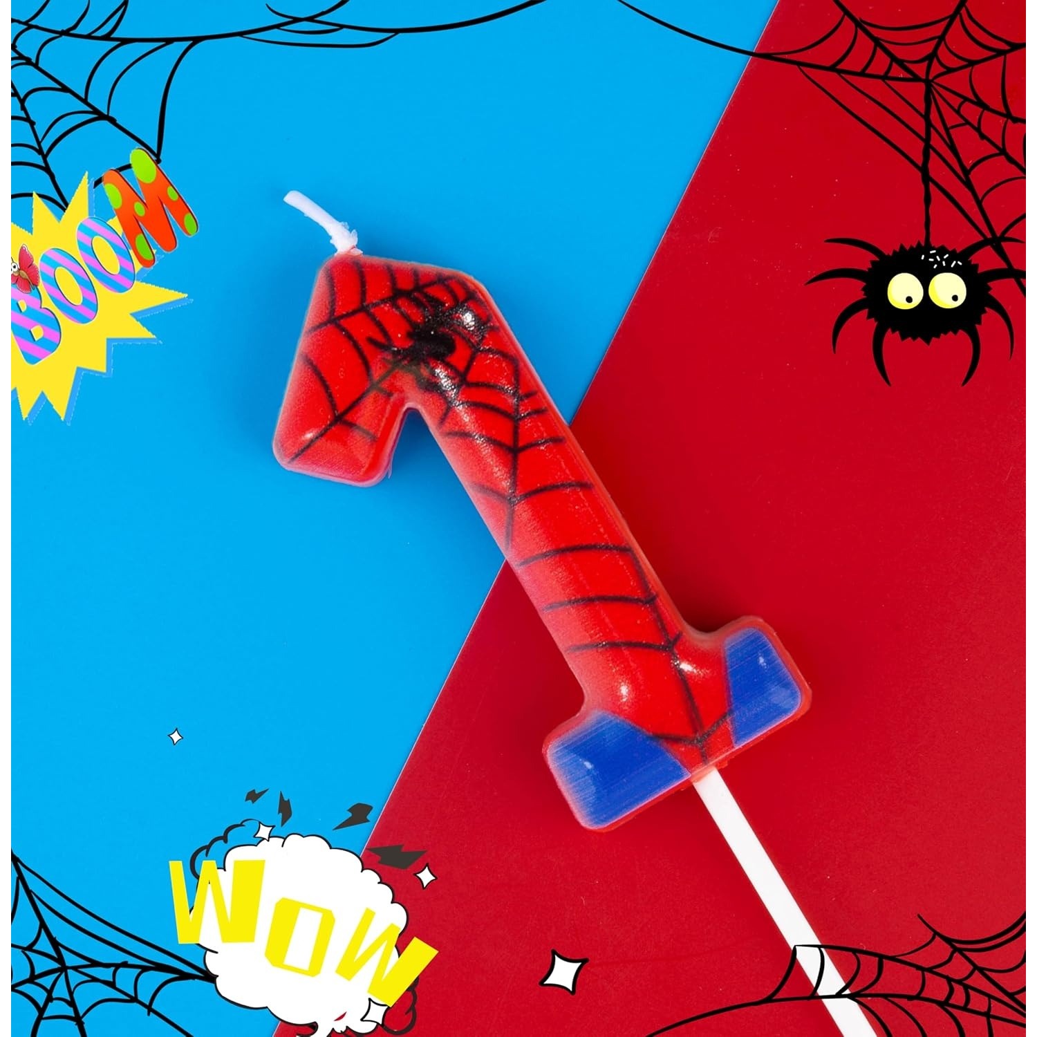 Party Games Adult Birthday - Velas de Aniversário 0-9 Tema Homem-Aranha,