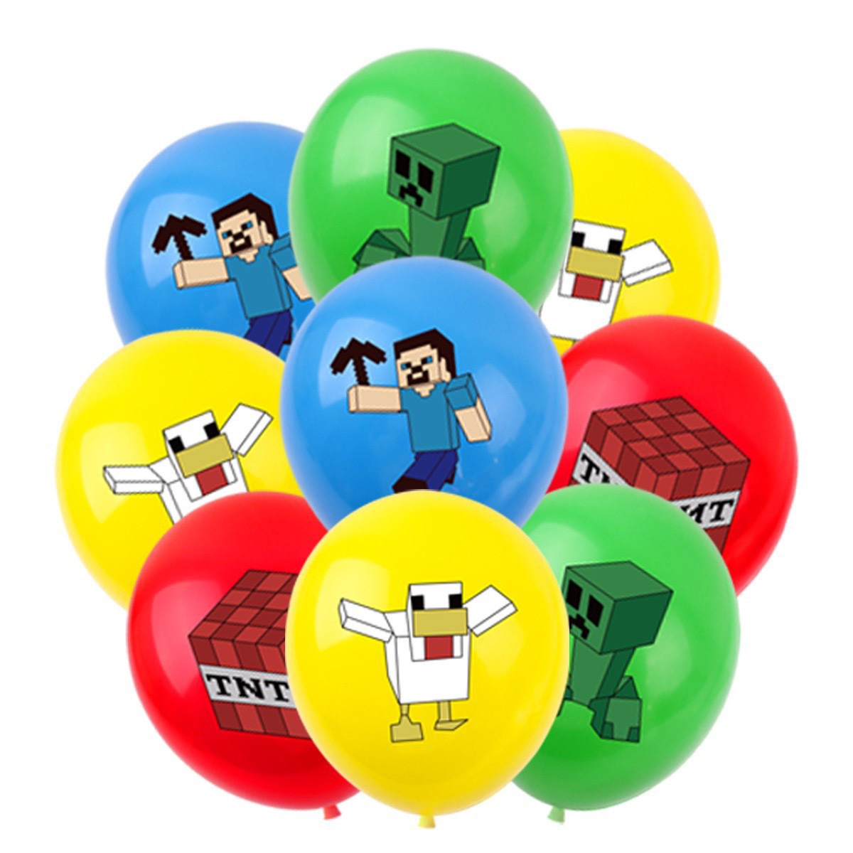 Party Games Minecraft - 50/100pcs de Balões Pixel para Minecraft,
