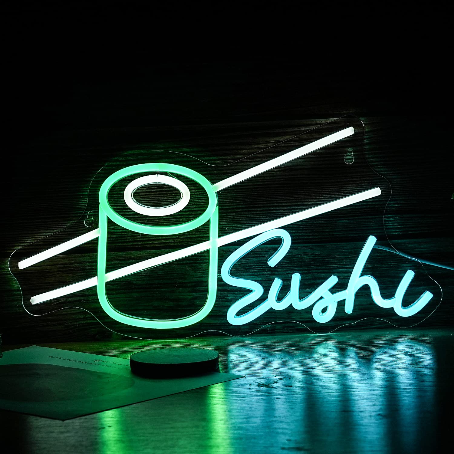 Party Games Shop - Sushi sinal de néon bar vidro