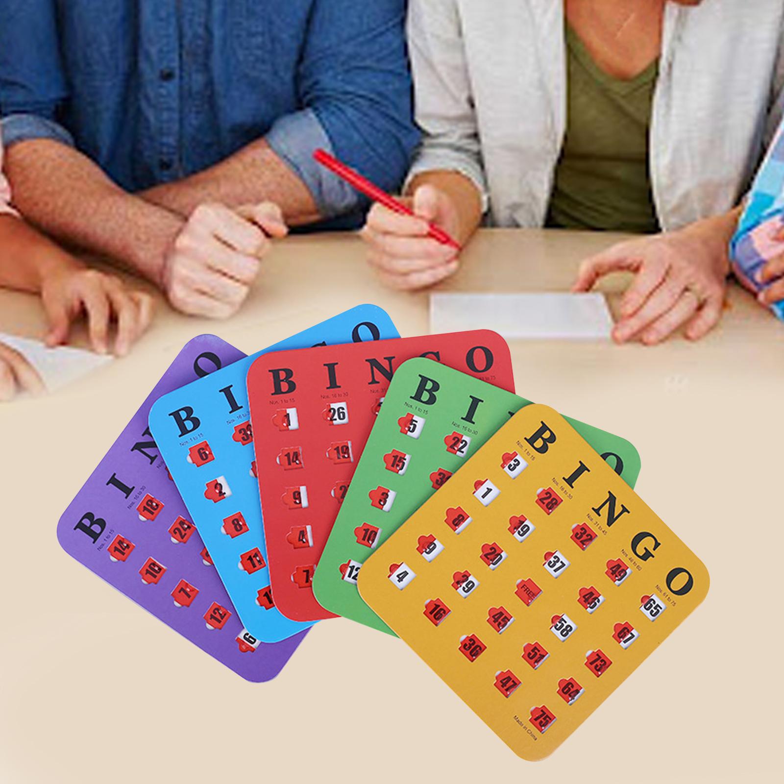 Party Games For Adults Large Group - 5 peças grande impressão bingo papelão