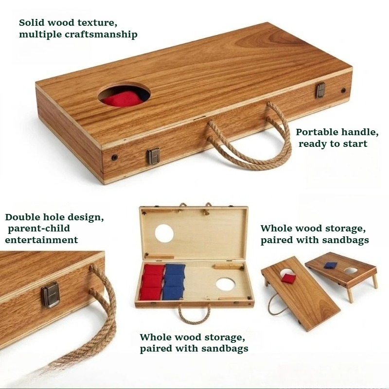 Conjunto de Cornhole de Madeir - Cornhole Board Set avaliação e preço