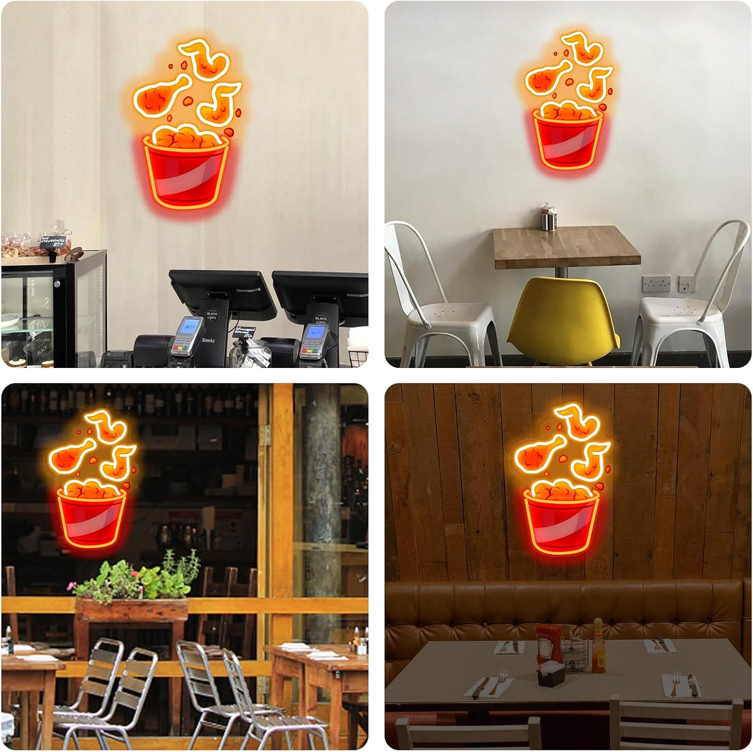 Letreiro Neon de Frango Frito  - Party Games Shop avaliação e preço