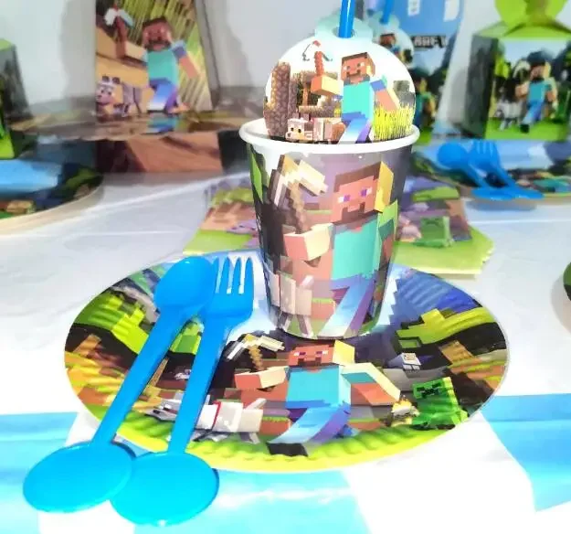 Minecrafte quente festa decora - Party Games Minecraft avaliação e preço
