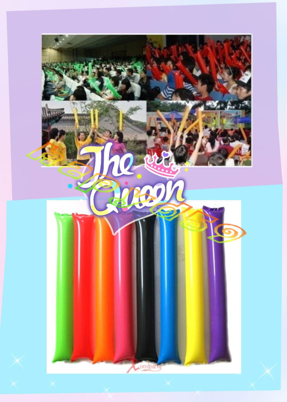 100 pçs 60cm clapper ballon pr - Party Games Engagement avaliação e preço