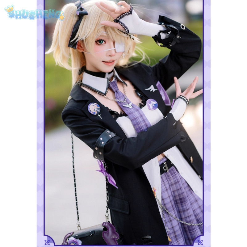 Fischl cosplay traje jogo gens - Party Games Shop avaliação e preço