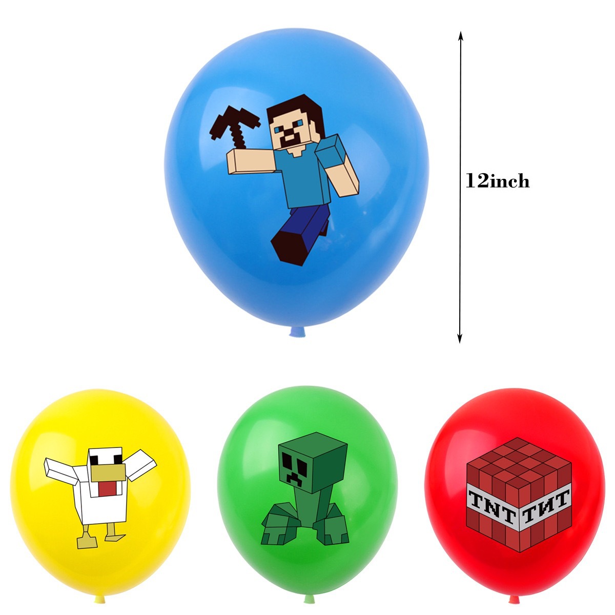 50/100pcs de Balões Pixel para - Party Games Minecraft avaliação e preço